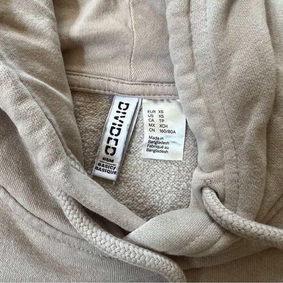H&M Light  Beige Sweatshirt Hoodie - Picture 5 of 7